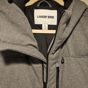 Lands' End Men's Puffer Jacket in Gray, Like New